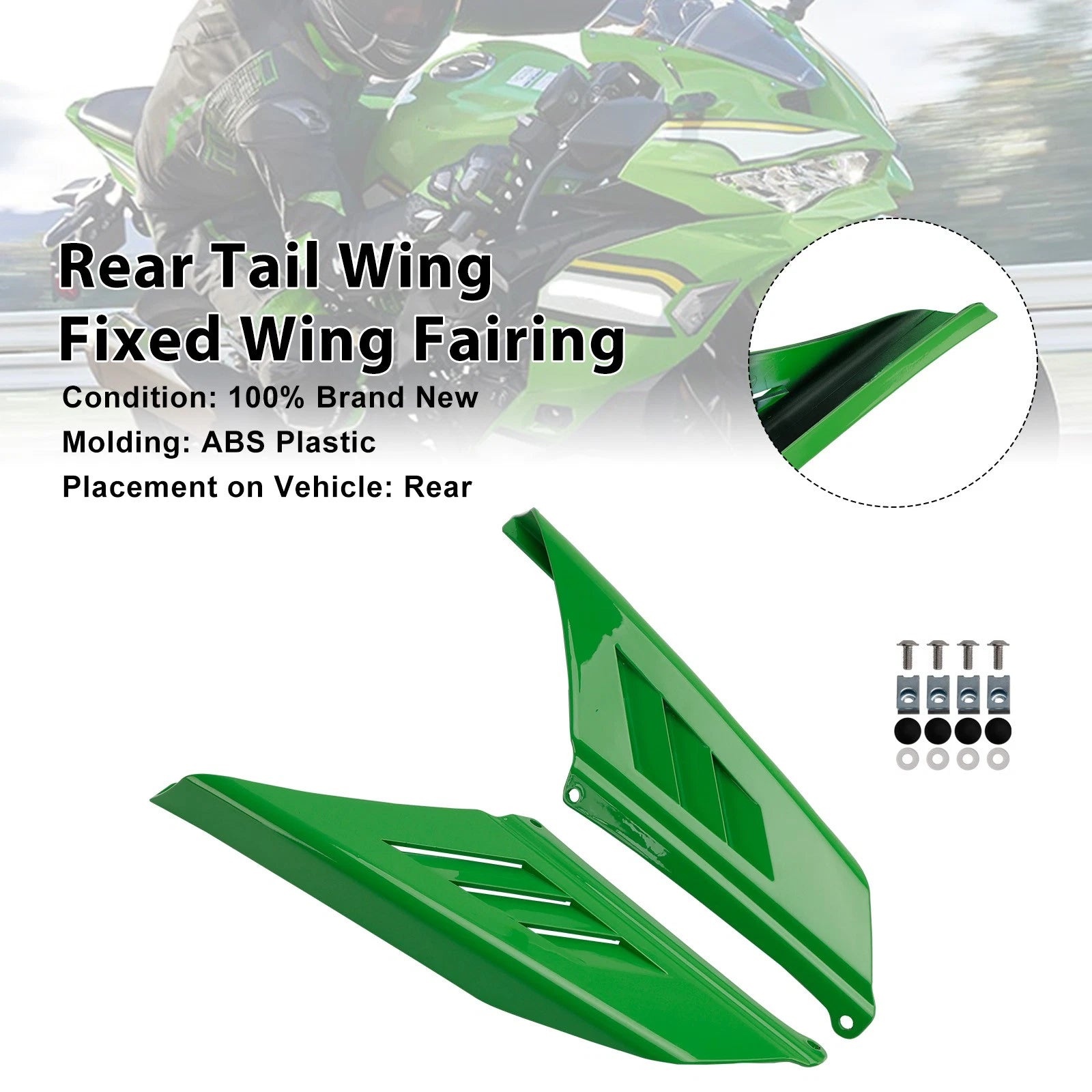 Rear Tail Wing Fairing for Kawasaki Ninja ZX-4R ZX-4RR (2023–2025)