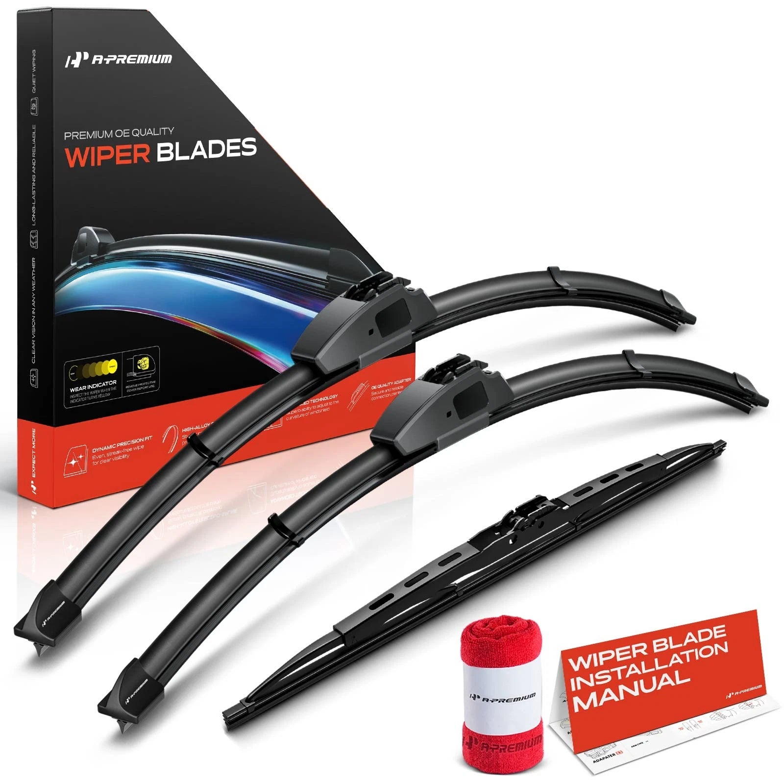 Set of 3 Windshield Wiper Blades for Nissan Xterra 