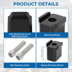 30mm Bar Risers for Surron Ultra Bee (2023) - Aluminum Handlebar Riser Kit