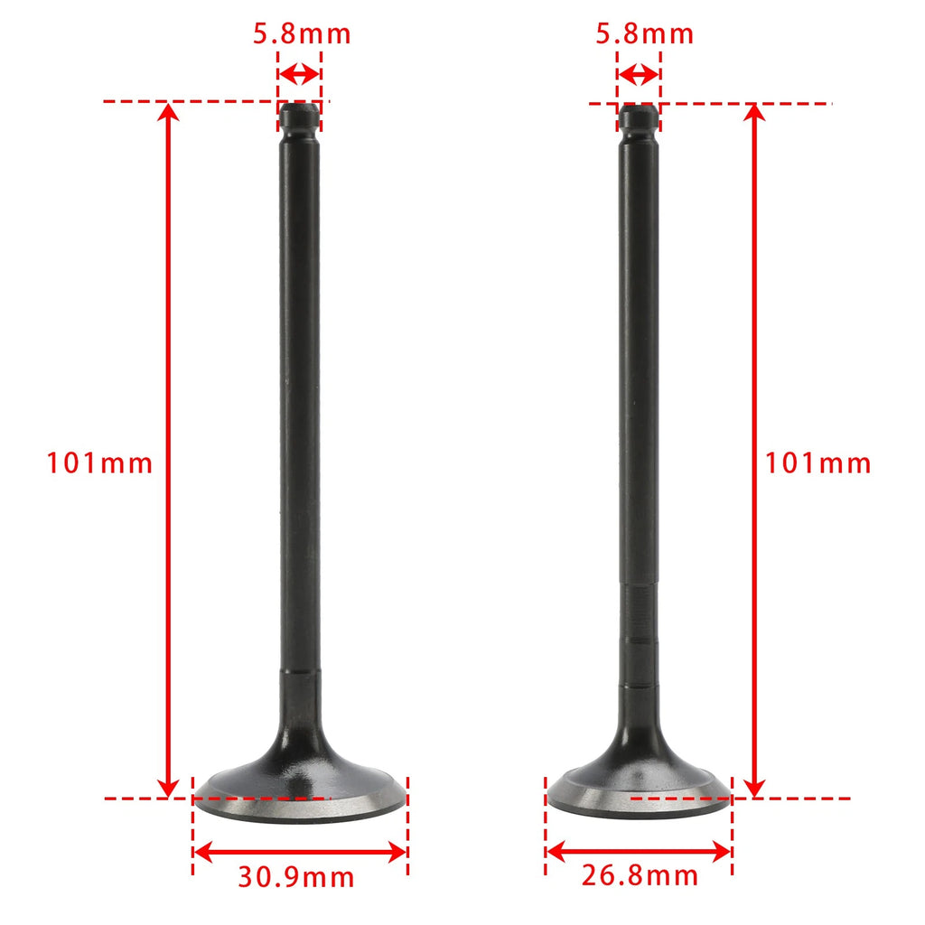 Intake & Exhaust Valves with Seals for Polaris ATV UTV (3085349, 3084905, 3085412)