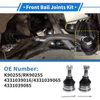 2X Front Upper Ball Joints for Toyota Tacoma (1995–1997) No.K90255/RK90255