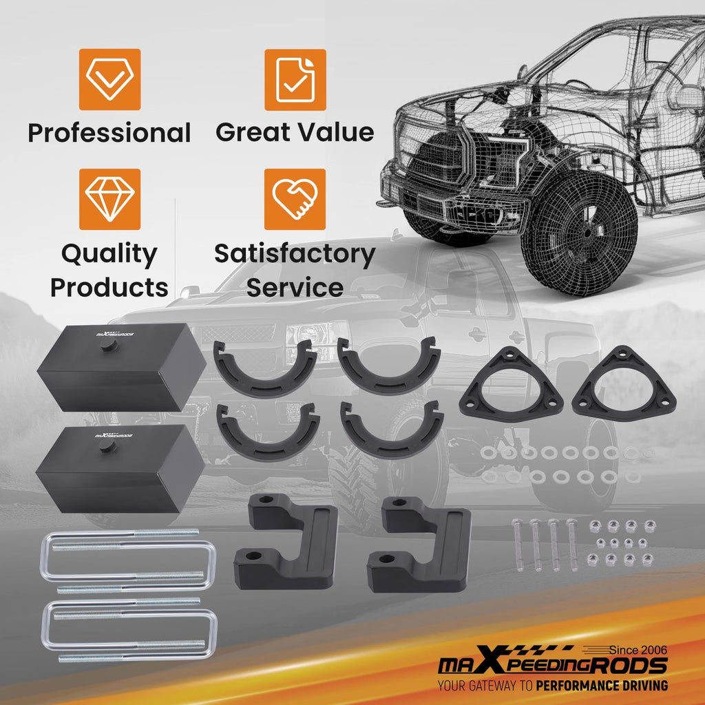 2.5" Front Lift Spacer Kit for Chevy Silverado 1500 4WD (2007-2018)