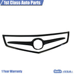 2X Front Bumper Grille Carbon Fiber Trim for Acura TSX (2006–2008)