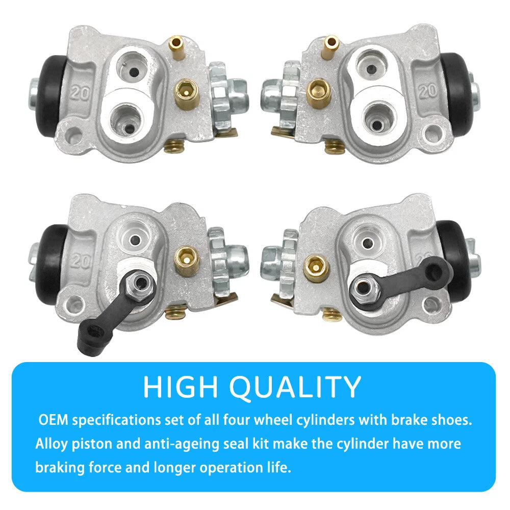 Front Brake Wheel Cylinders & Shoes Pin Kit for Honda Foreman 400 TRX400FW (1999–2003)