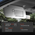 Driver Left Gray Sun Visor with Mirror for Hyundai Elantra (2016–2019)