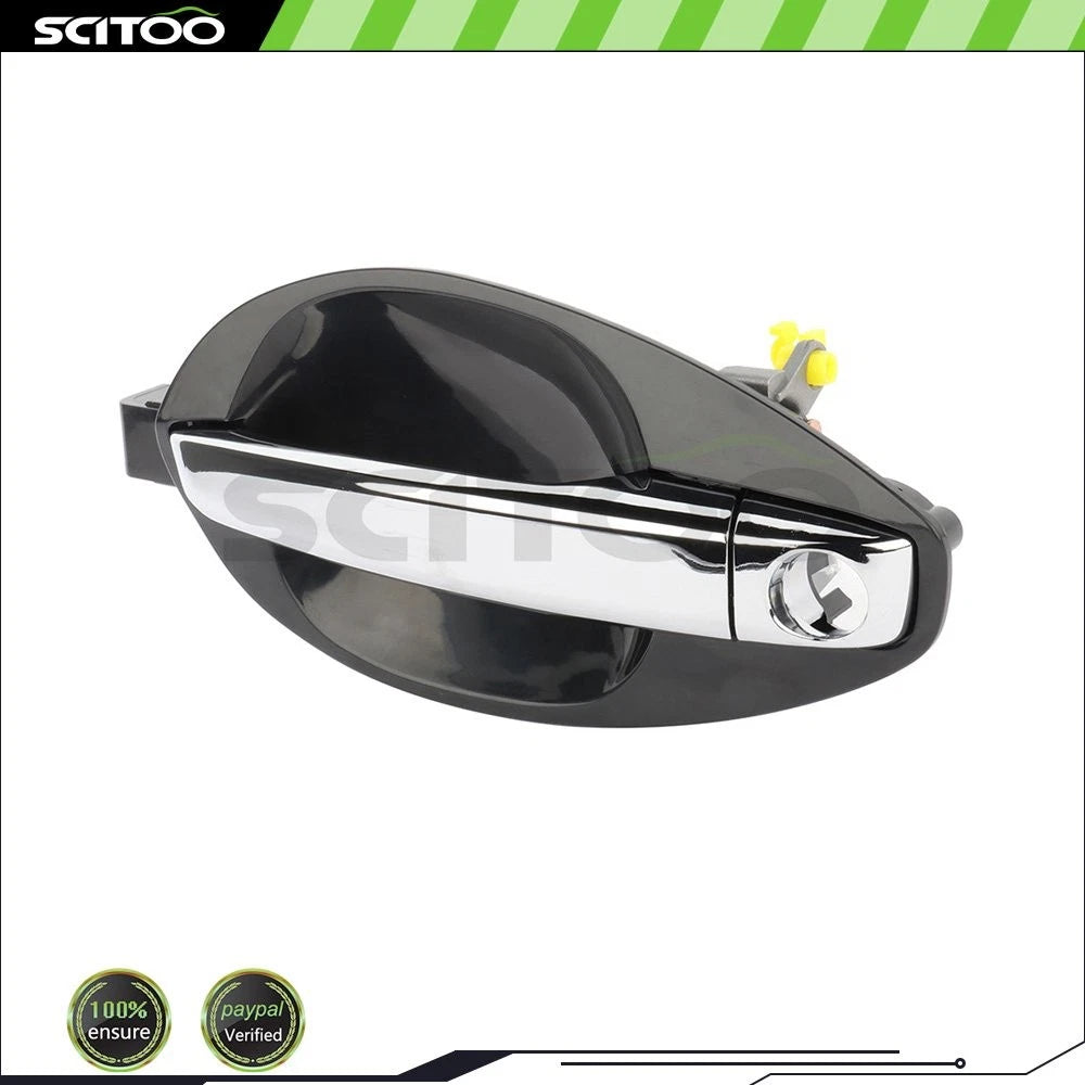 Outside Front Driver LH Door Handle for Hyundai Tiburon (2003–2008) Black Chrome