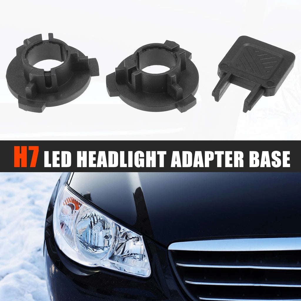 Set of 2 H7 LED Headlight Adapter Bases for Volkswagen Tiguan (2015) 767153235788