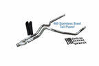 2.5" Stainless Dual Exhaust Kit for Ford F150 (2021–2025) Black Tips