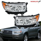 Set of 2 Halogen Headlights for Subaru Forester (2006–2008)
