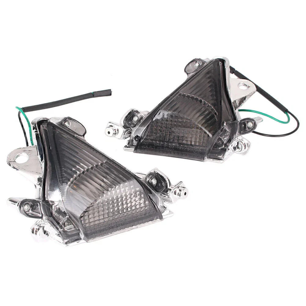 Smoke Front Turn Signal Light Lens Cover for Kawasaki Ninja ZX-10R (2004-2005)