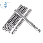 Set of 5 Carbide End Mills for Various Applications (3/16" Flute, 2" Length)