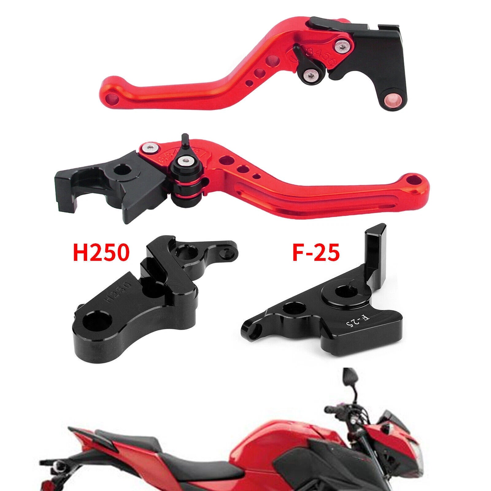 Short Clutch Brake Lever for Honda CB500F CBR500R CBR300RR (2013–2016) Red T9