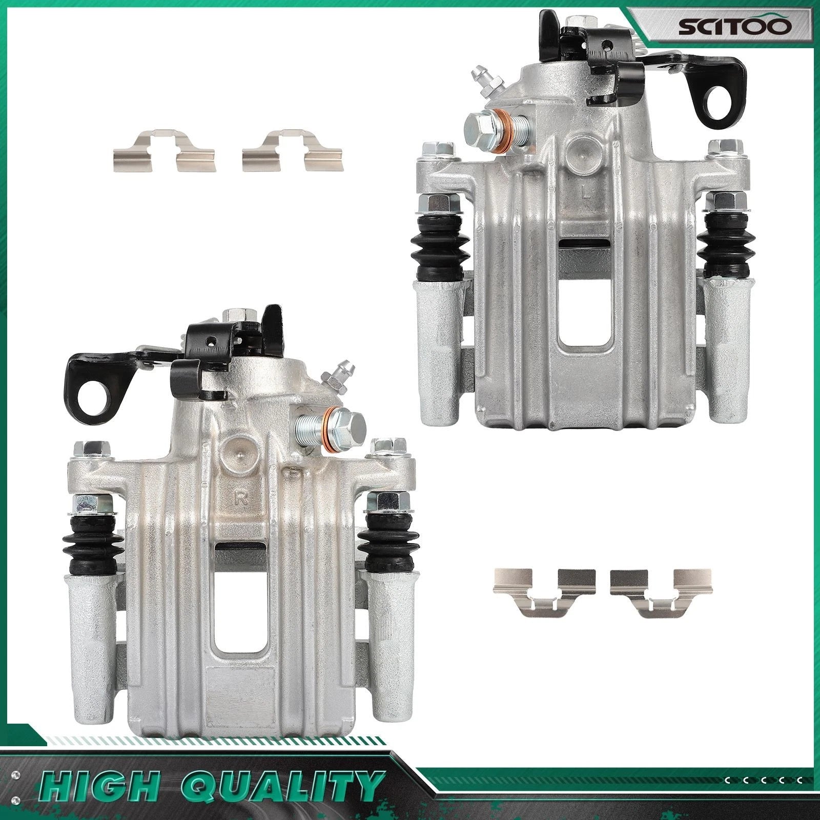 Set of 2 Rear Brake Calipers w/ Bracket for Audi TT (2000–2006)