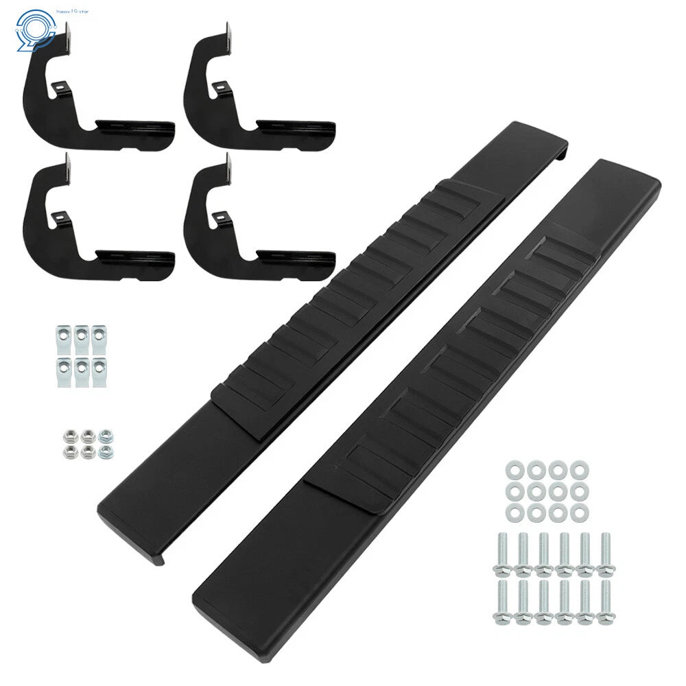 Set of 2 Running Boards for Silverado Regular Cab (2007-2018) Black