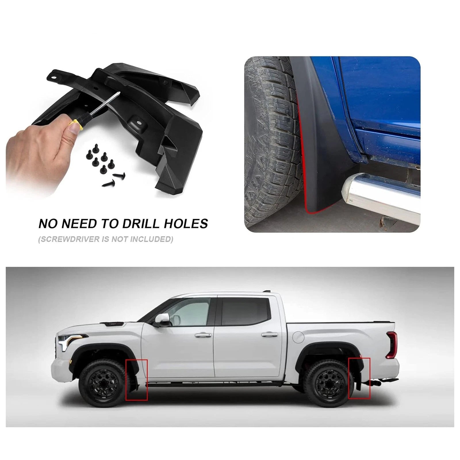 Splash Guards Mud Flaps Mudguards for Toyota Tacoma (2016-2023)