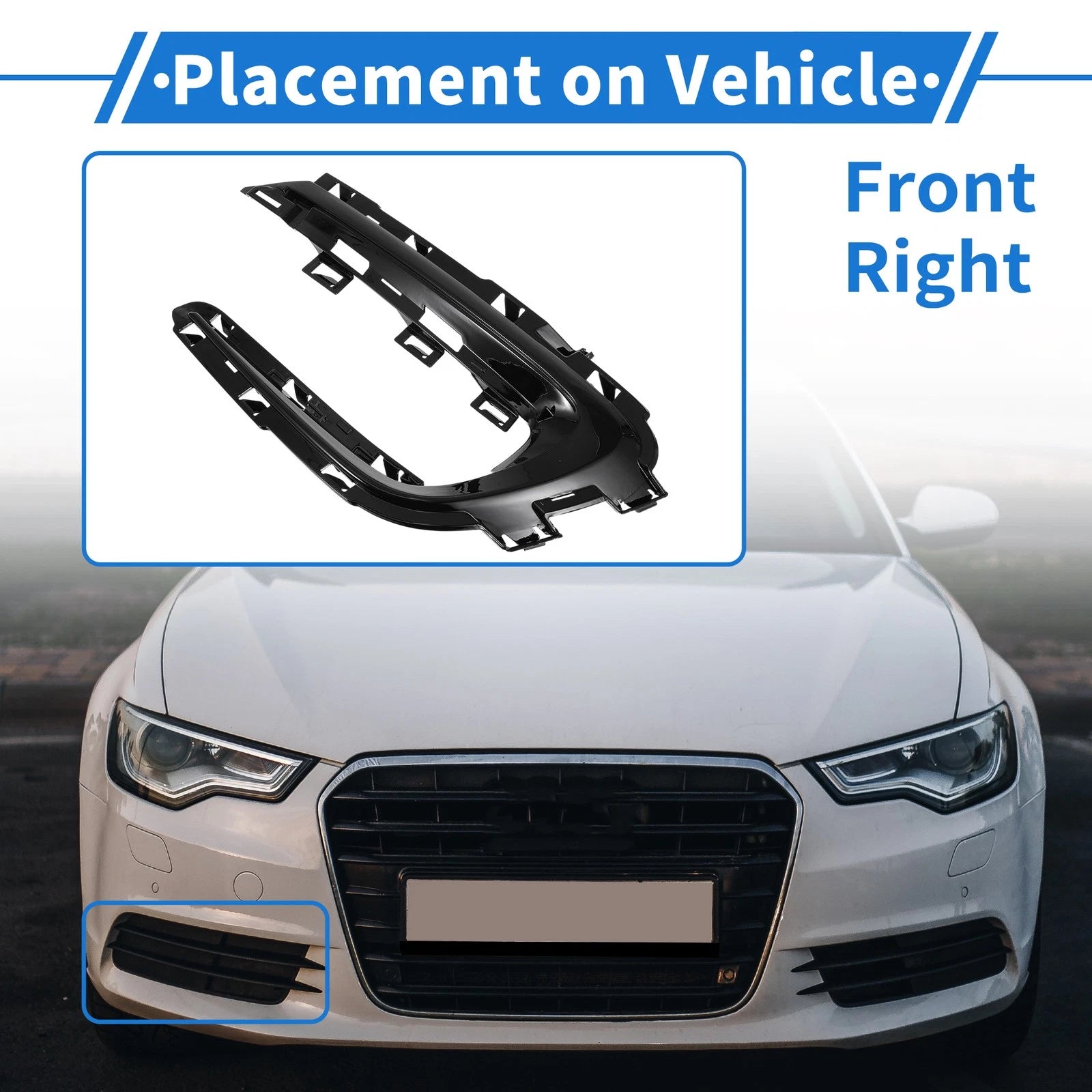 1 Pc Fog Light Grill for Buick Lacrosse (2019) No. 84158998 Black