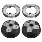2 Front/Rear Brake Drum w/Shoes for Yamaha Timberwolf 250 (1994–2000)