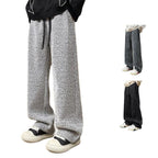 Set of 2 Men’s Straight Suit Pants Loose Fit Solid Color Draped Pleated