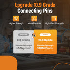 Set of 4 Pins for Mini Excavator Attachment Connection (24mm)
