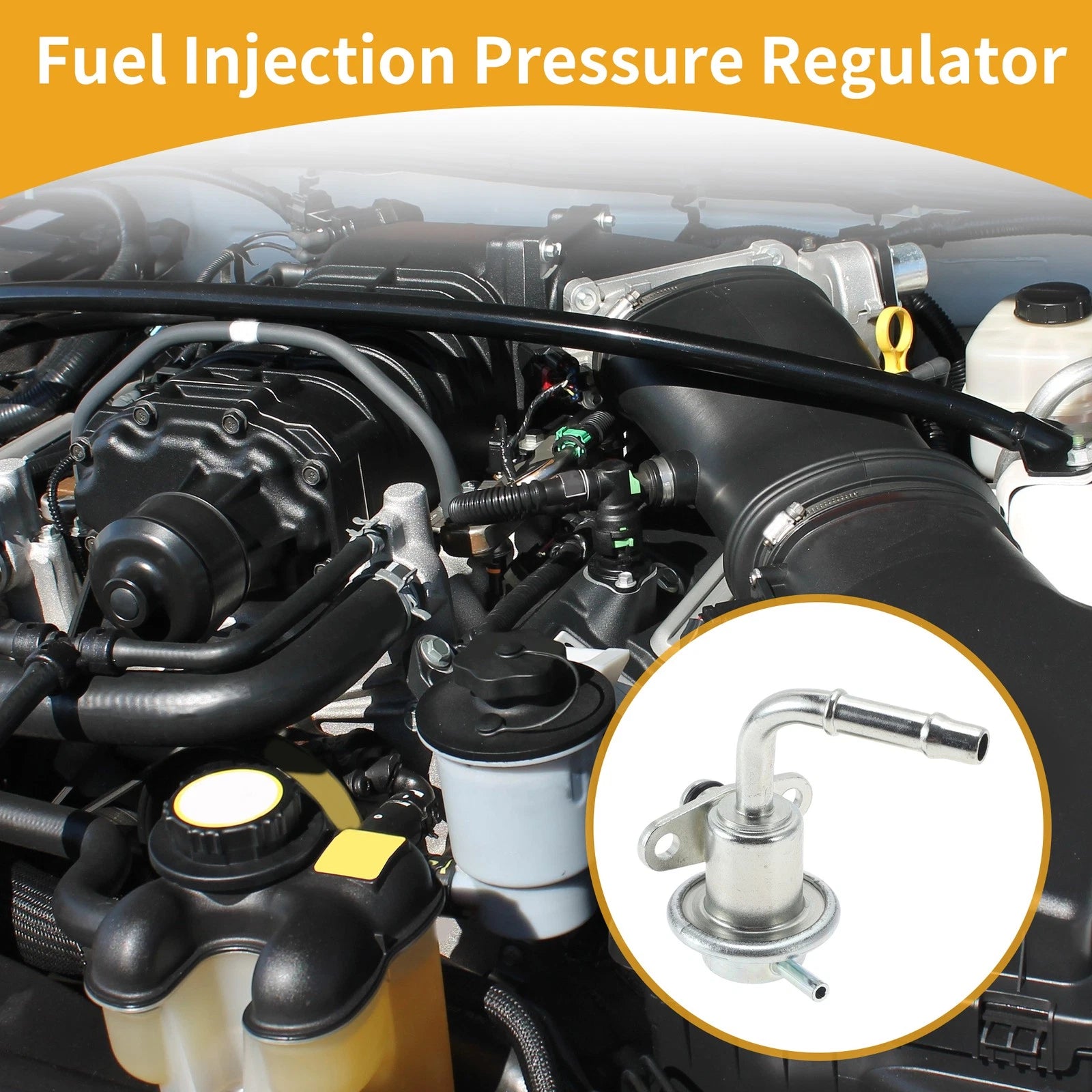 Fuel Pressure Regulator for Nissan Maxima (1999) No. 22670-2Y90A, Metal 20-70 Psi