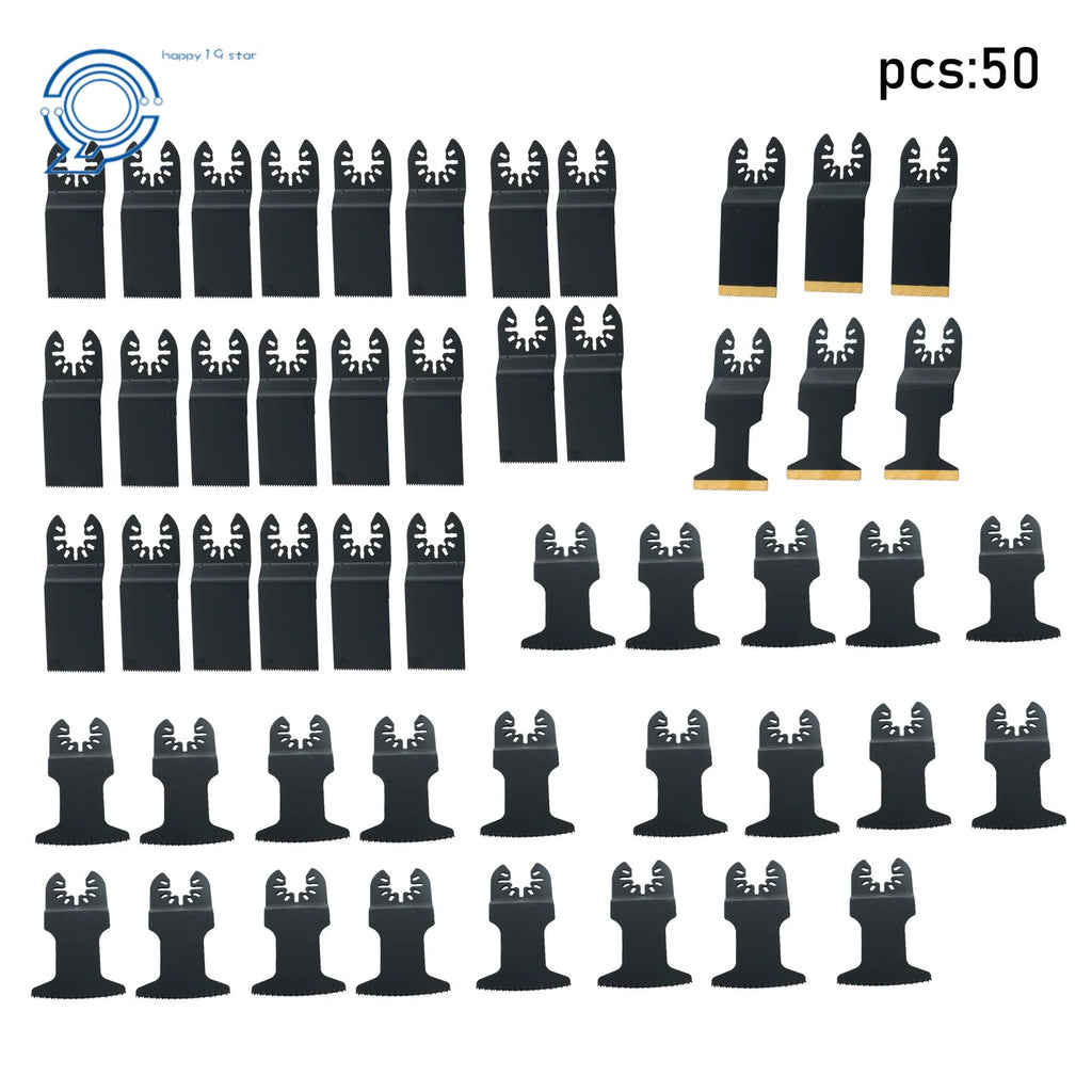 Set of 50 Titanium Oscillating Tool Blades for Oscillating Saw