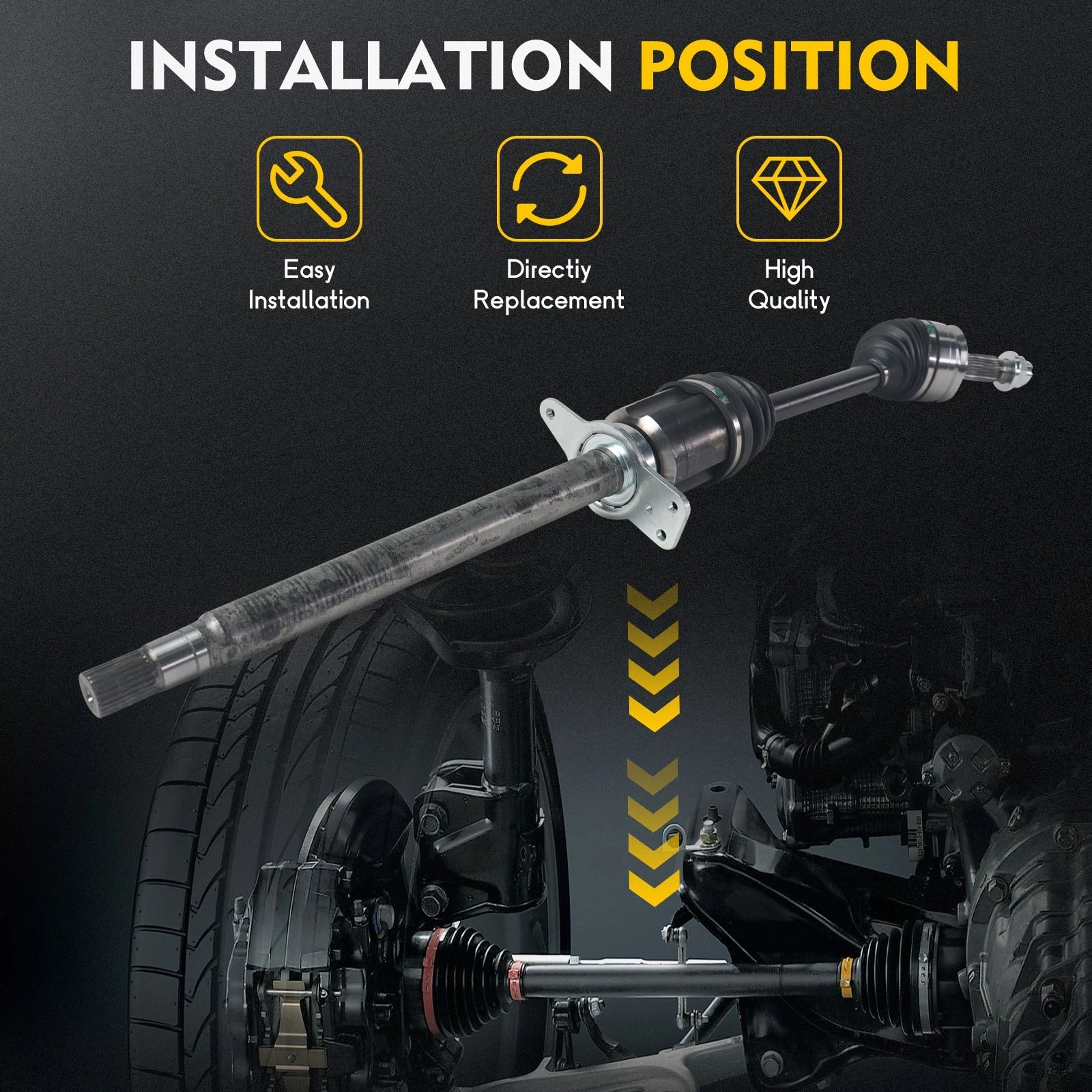 CV Axle Shaft Assembly for Dodge Dart (2013–2016) Front Right