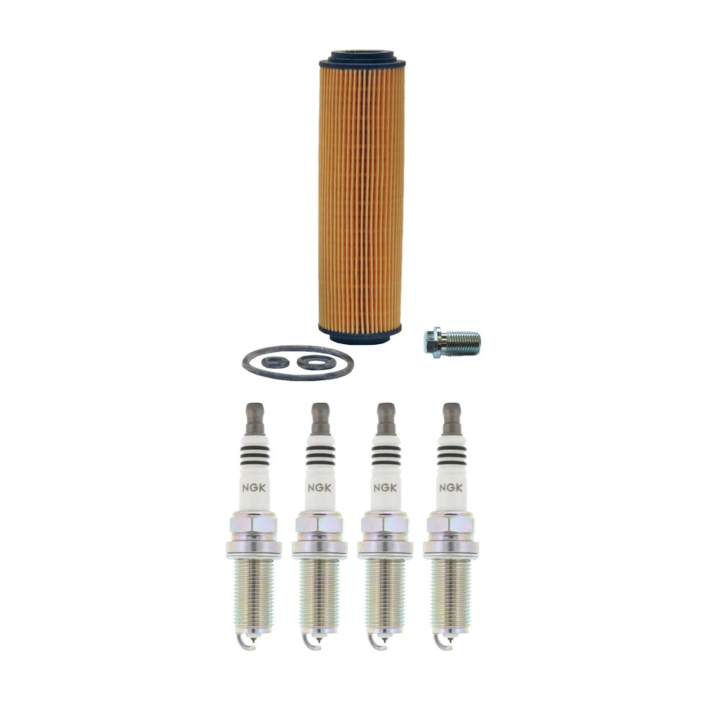 Wix Engine Oil Filter & NGK 4 Iridium IX Spark Plugs for W203 C230 (2001–2007)