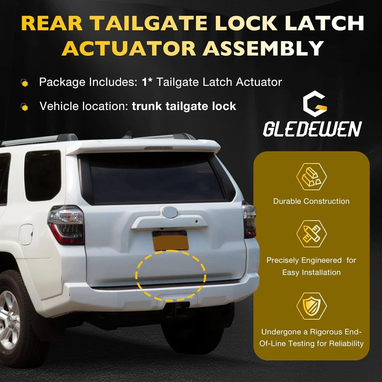 Rear Tailgate Hatch Lock Actuator for Toyota 4Runner (2010-2023)