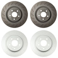 Hella Brake Rotors Kit 350mm Front 300mm Rear for Benz W221 S350 (2007–2013)