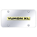 Gold Name on Chrome License Plate - Officially Licensed for GMC Yukon XL