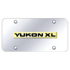Gold Name on Chrome License Plate - Officially Licensed for GMC Yukon XL