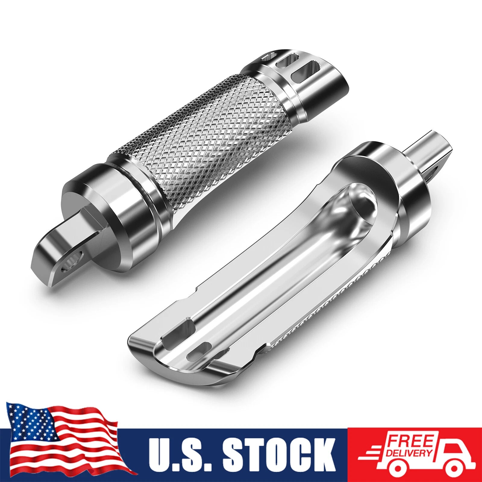 Chrome Foot Pegs for Harley Street Glide FLHX (2017–2024) 50345-04