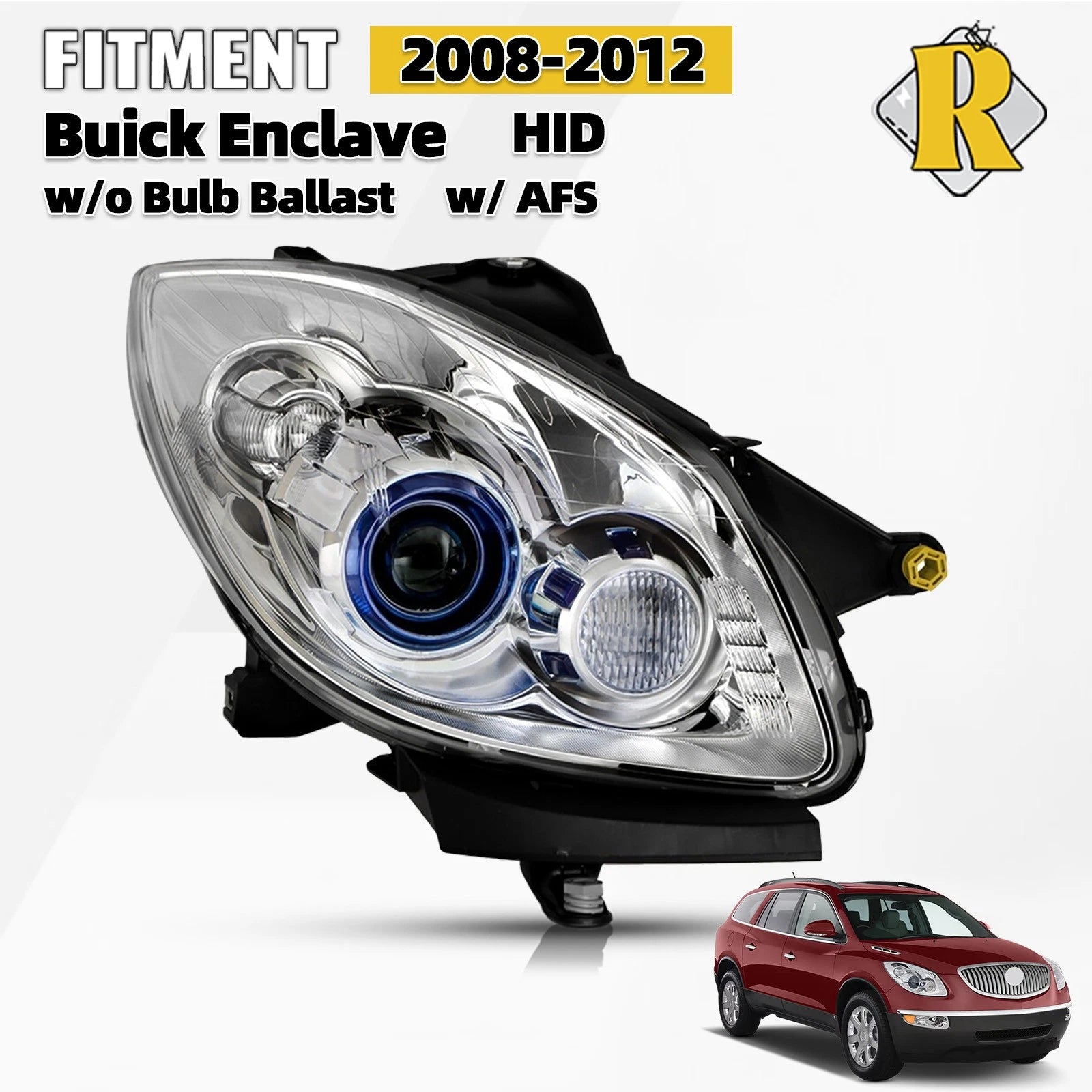 HID Headlight for Buick Enclave (2008–2012) AFS 14 Pins Passenger Side