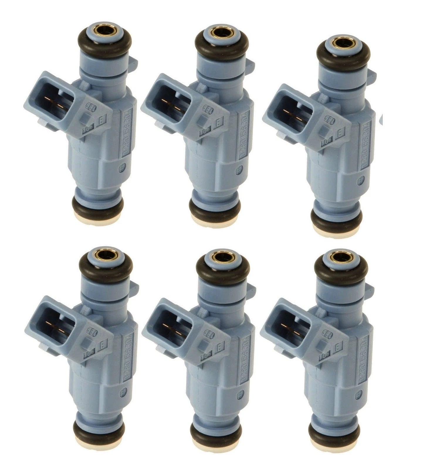 Set of 6 Bosch Fuel Injectors for Mercedes W203 R170 C32 SLK32 AMG (2001–2004)