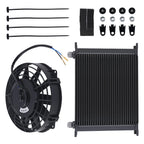 30 Row Oil Cooler with 7" Slim Pull Fan for Universal Modified Vehicles