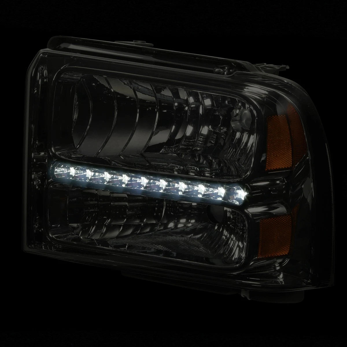 LED DRL for Ford Super Duty (2005–2007) Smoked Housing Amber Side Lamp