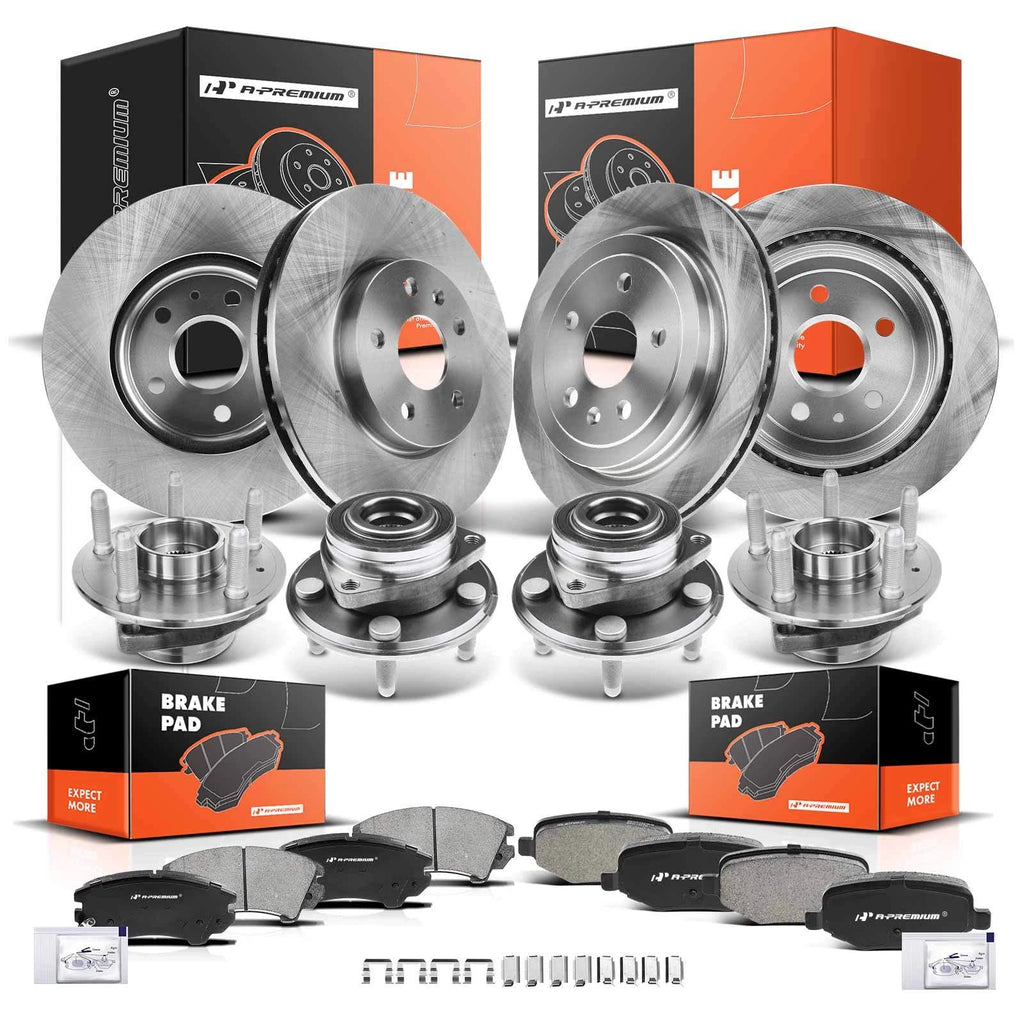 Front & Rear Disc Rotors & Brake Pads for Chevrolet Camaro 