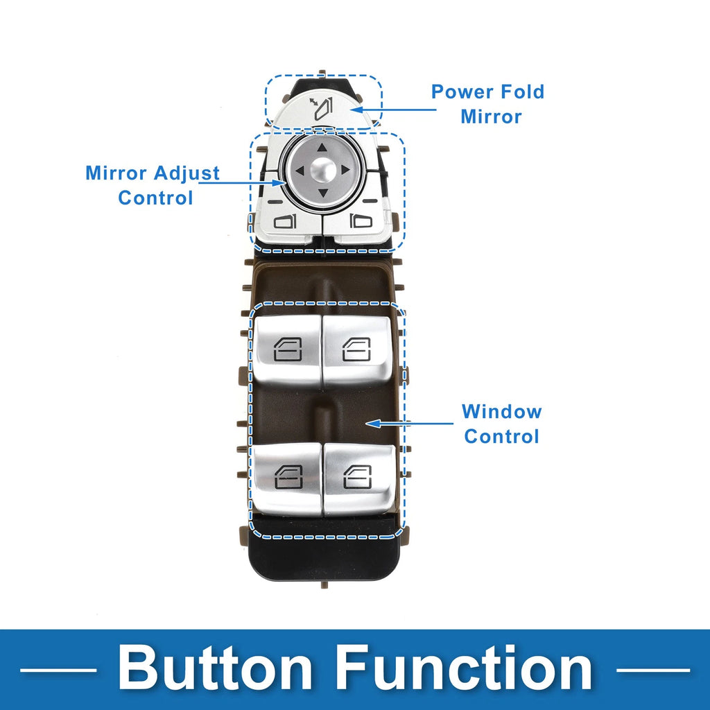 Front Driver Side Power Window Switch for Mercedes-Benz E-Class (2003–2009)