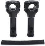 Black 6" Risers 1.25" Handlebar Top Clamps for Harley Softail (2018–2023)