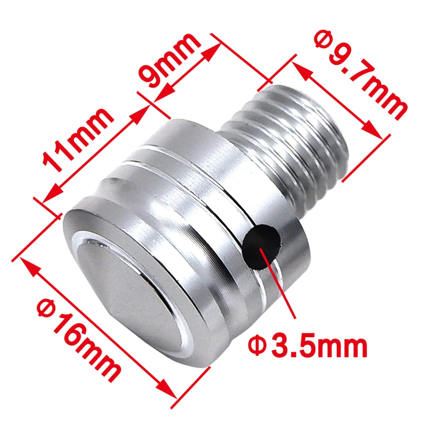CNC 10mm Rearview Mirror Adapter Screw Plug for Kawasaki Suzuki