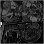 Pair of Tinted Housing Clear Corner Headlight Lamps for Chevy Tahoe Suburban (2007–2014)