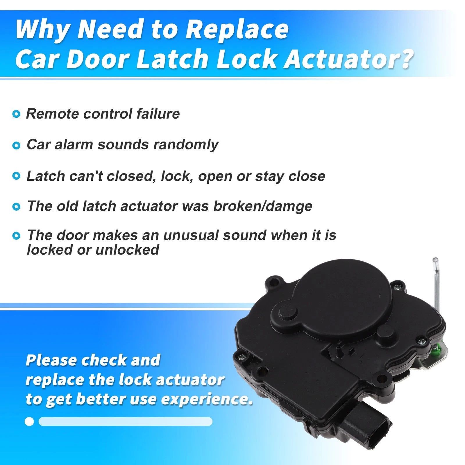 Rear Passenger Side Power Door Lock Actuator for Toyota Sienna (2004–2009) 8562008071