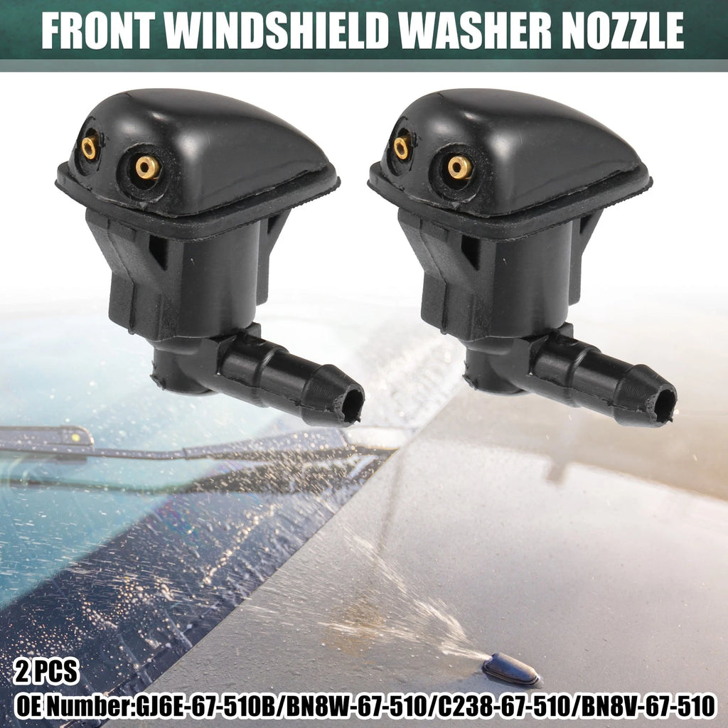 2X Windshield Washer Nozzle for Toyota Yaris (2012–2018) No.GK2C67510B/GJ6E-67-510B