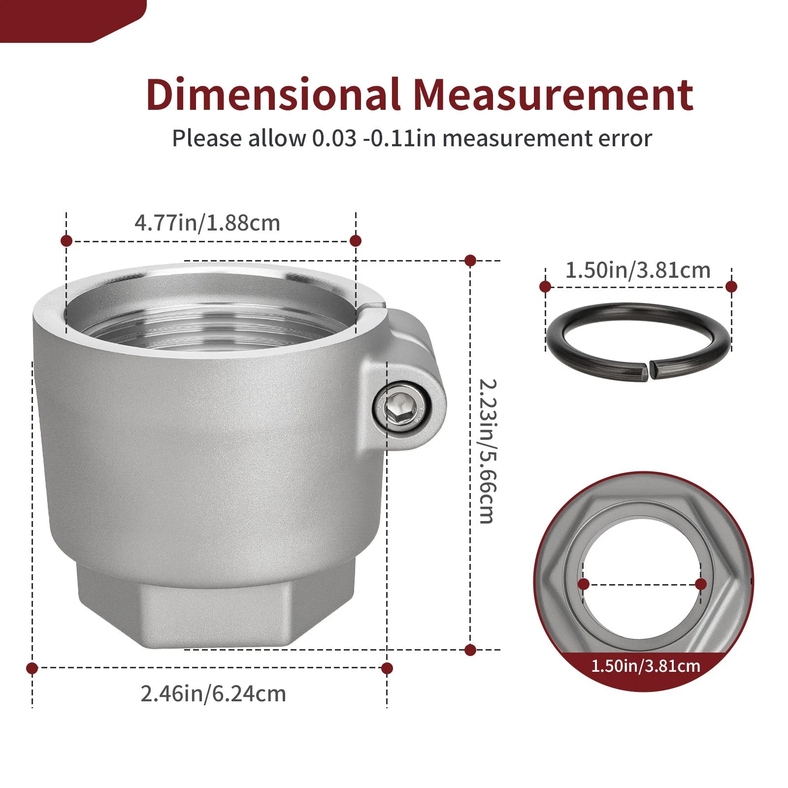Axle Nut with Retaining Ring for Polaris Trail Boss Trail Blazer Scrambler (330-500)