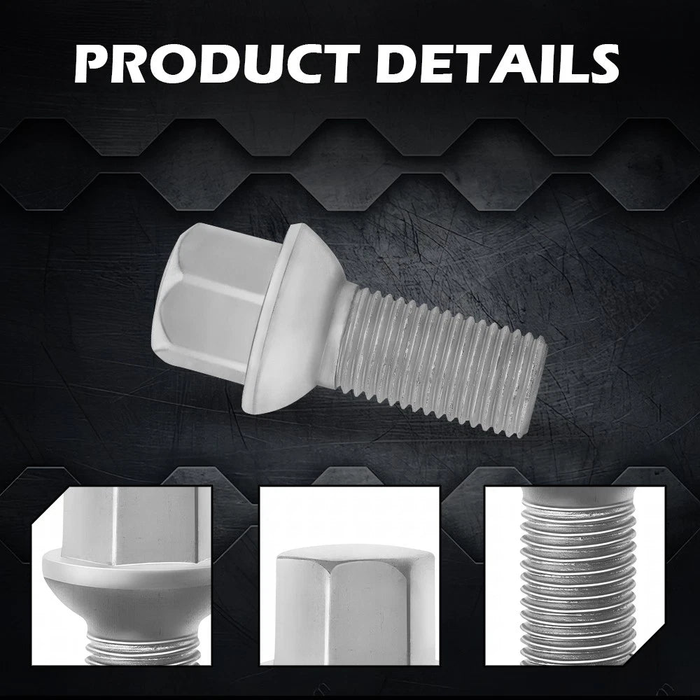 Set of 5 Wheel Lug Bolts Nuts for Mercedes Benz SL550 CLS550 C250
