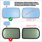Left Side Mirror Heated w/ Backing Plate for BMW E39 E46 (1998-2005)