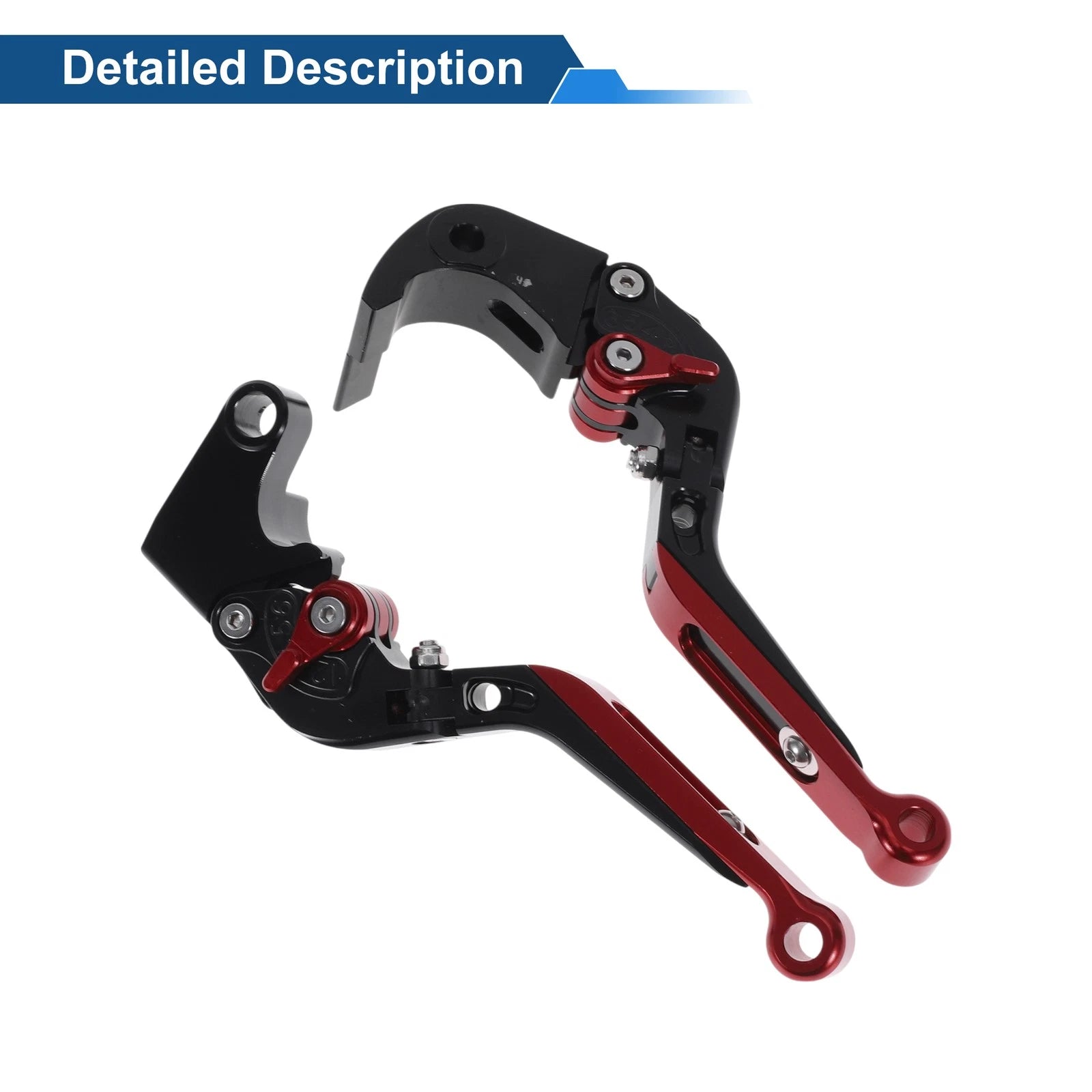 Adjustable Brake Clutch Levers for Honda CBR600RR (2007–2016) Black Red