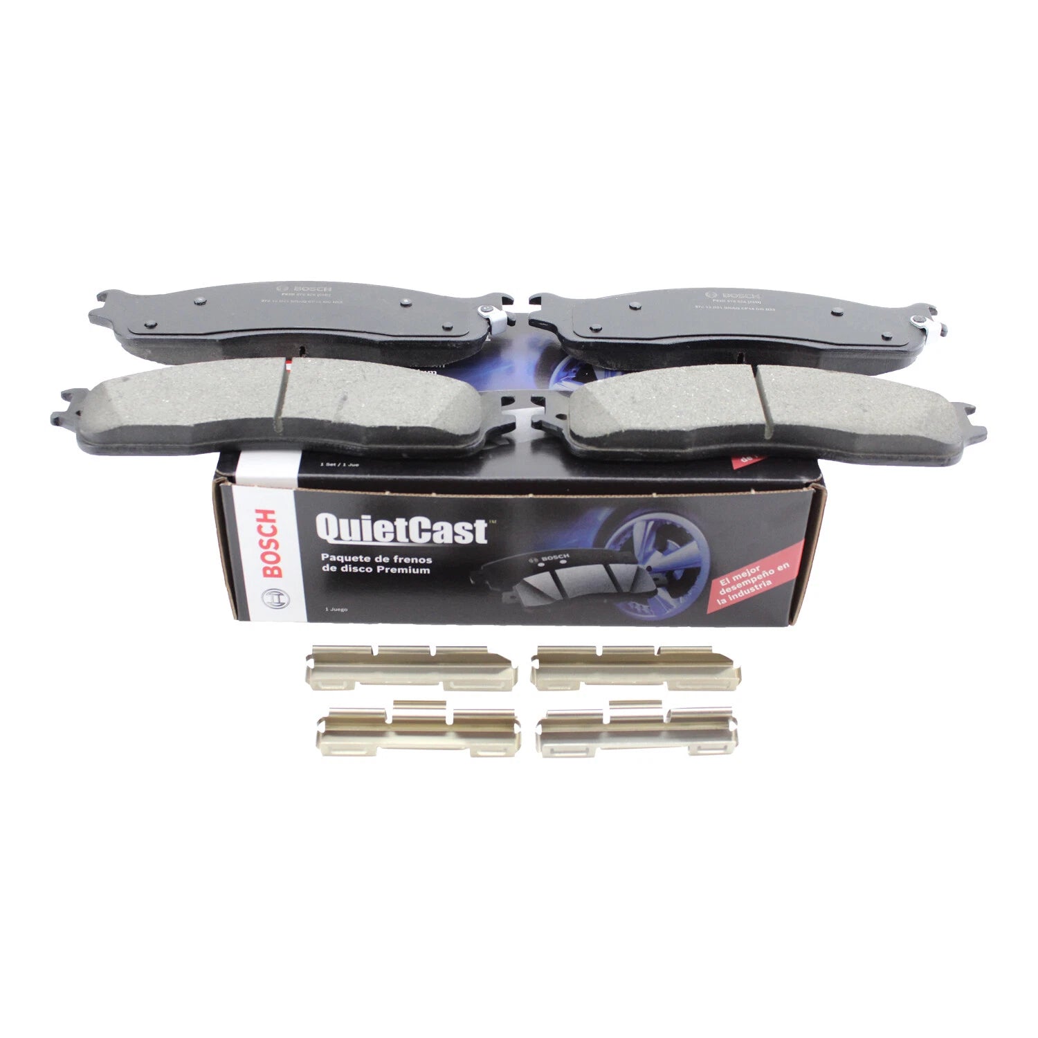 Set of 4 Bosch QuietCast Front Ceramic Brake Pads for Dodge Ram 1500 2500 3500 (2002–2023)
