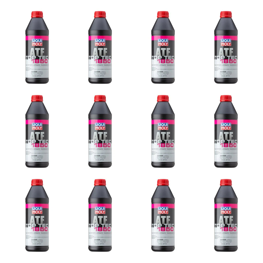 Set of 12 Liqui Moly Top Tec ATF 1850 Automatic Transmission Fluid (1L)