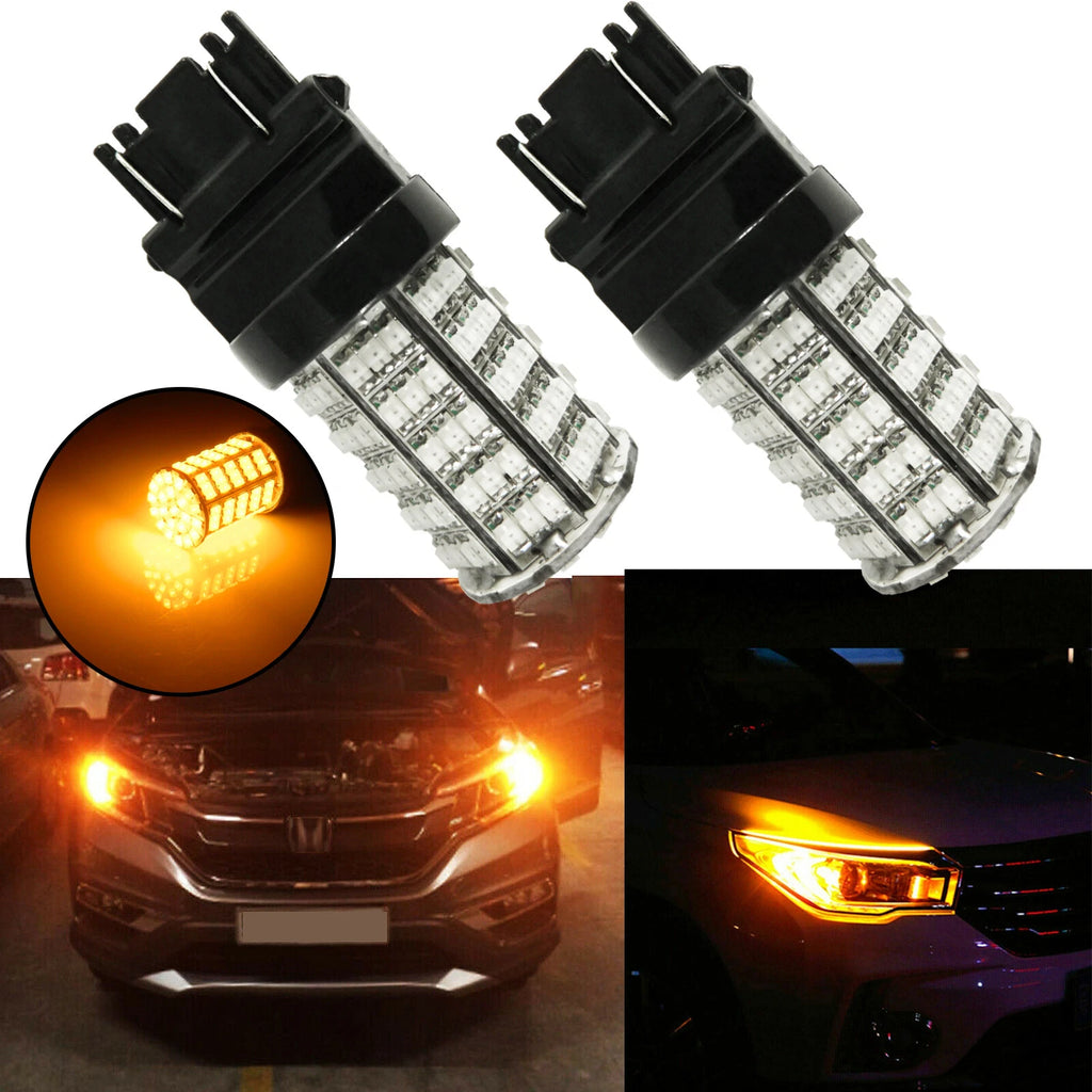 2x 3000K Amber LED Turn Signal Bulbs for Ford Escape (2011–2012)